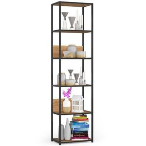 RAUMHIRSCH FURNITURE STOJANOVÁ POLIČKA Černá, dub Craft 192/50/32 obraz