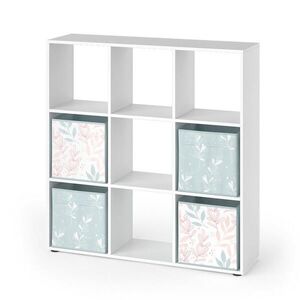 Vicco DĚLICÍ STĚNA Nove Bílá 104 x 108 cm se 4 skládacími boxy opt.1 obraz