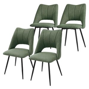ML-DESIGN JÍDELNÍŽIDLA, SADA 4 KS, zelené látkové potahy obraz