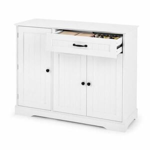 STILVORA KUCHYŇSKÁ SKŘÍŇ bílá, 3 dvířka, zásuvka, do jídelny, obývacího pokoje a předsíně, 107×40×83, 4 cm obraz