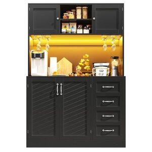FLIEKS VYSOKÁ SKŘÍŇ 120x40x188 CM LED 4 DVEŘE 2 ZÁSUVKY obraz