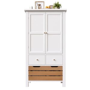 FLIEKS VYSOKÁ SKŘÍŇ 80x40x140 CM 2 DVEŘE 5 ZÁSUVKŮ ČERNÁ obraz