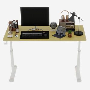 STILVORA PŘÍRODNÍ výškově nastavitelný PSACÍ STŮL pro děti, kompaktní design, 120x60x90 cm obraz