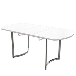 Redom ROZKLÁDACÍ jídelní stůl 140/180 x 80 cm s flexibilním prodloužením a pevnou legovanou konstrukcí, Bílá obraz