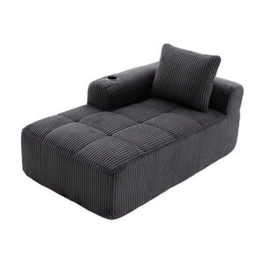 Urban Meuble LENOŠKA z manšestru (158 cm) s držákem na nápoje a bočními kapsami obraz