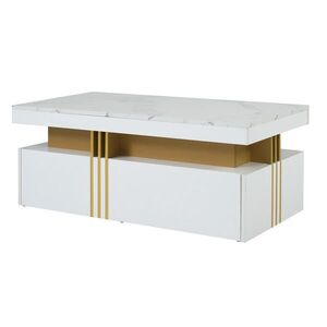 Urban Meuble KONFERENČNÍ STOLEK bílý, 100/50/40 cm obraz