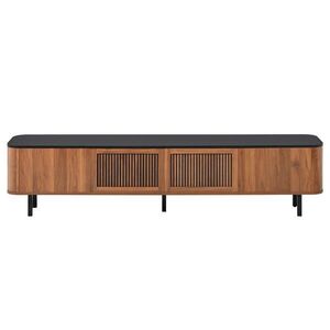 Urban Meuble TV STOLEK ořech a černá moderní 190 cm úložný prostor obraz