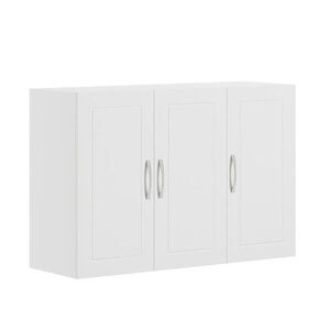SoBuy NÁSTĚNNÁ SKŘÍŇKA se 3 dveřmi Bílá 90x30x60cm Minimalistický obraz