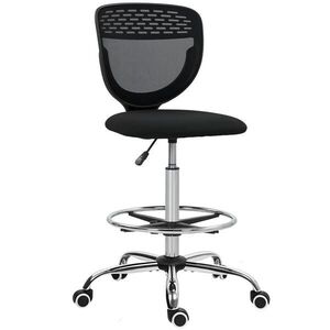 Vinsetto KANCELÁŘSKÁ ŽIDLE Ergonomická kancelářská židle s nastavitelným podnožím Černá obraz