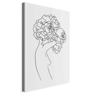 artgeist MALBA NA PLÁTNĚ, abstraktní, květiny, ženy, 40/60/1, 2 cm obraz