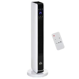 HOMCOM TOPIDLO, 2200 W, s dálkovým ovládáním, 8hodinovým časovačem, ABS, PA, bílá + černá obraz