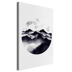 artgeist MALBA NA PLÁTNĚ, krajina a příroda, abstraktní, hory, zen, 40/60/1.2 cm obraz