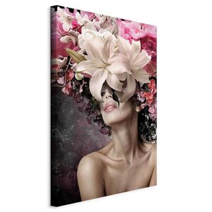 artgeist MALBA NA PLÁTNĚ, abstraktní, lidé, květiny, ženy, 40/60/1.2 cm obraz