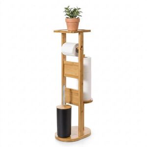 Relaxdays WC-SOUPRAVA přírodní bambus s poličkou 80 cm obraz