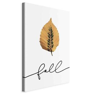 artgeist MALBA NA PLÁTNĚ, abstraktní, text, zátiší, podzim, listy, 40/60/1.2 cm obraz