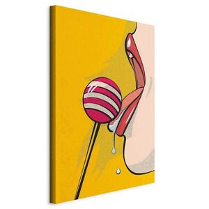 artgeist MALBA NA PLÁTNĚ, abstraktní, jídlo a pití, lidé, ženy, 40/60/1.2 cm obraz