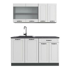 Vicco JEDNOTKOVÁ KUCHYNĚ R-Line Bílý venkovský dům 140 cm , PD Antracit obraz
