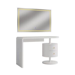 Vicco TOALETNÍ STOLEK Lara Bílá 120 cm se zrcadlem LED obraz