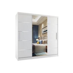 B BELINI GROUP POSUVNÁ SKŘÍŇ Verona MT, Bílá Mat, 200 cm, se zrcadlem obraz
