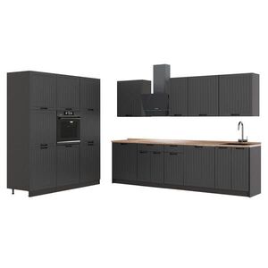 Vicco KUCHYŇSKÝ KOUT Fame-Line, Tmavě šedá/Antracit, 460 cm, PD Dub obraz