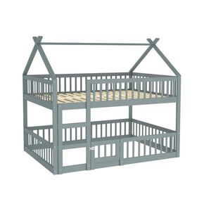 STILVORA PALANDA 140/200 cm, šedá, se schody a bezpečnostním oplocením, loftový design obraz