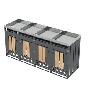 FLIEKS BOX NA ODPADKOVÉ NÁDOBY, 4 dveře, střecha pro rostliny obraz