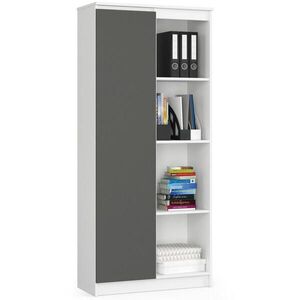 RAUMHIRSCH FURNITURE STOJANOVÁ POLIČKA Bílá, grafitově šedá 180/80/35 obraz