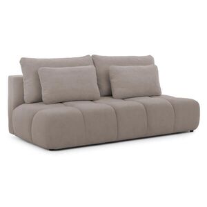 S-Style ROZKLÁDACÍ POHOVKA Belluno z kvalitní taupe plyšové potahové látky s úložným prostorem a hlubokým prošíváním v designu Bubble obraz