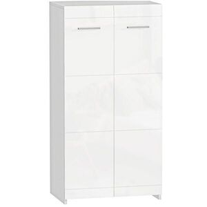 Redom BOTNÍK 55/36/108 cm s nastavitelnými policemi a lesklým povrchem, prostor až pro 10 párů, Bílá obraz