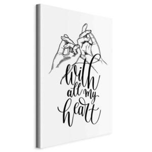 artgeist MALBA NA PLÁTNĚ, abstraktní, lidé, text, 40/60/1.2 cm obraz