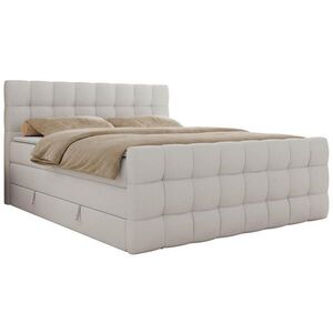 MKS POSTEL BOXSPRING ALTIVO KING DUO 200/200 - Bílá Ekokůže - Topper Visco - H3 obraz