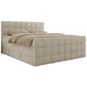 MKS POSTEL BOXSPRING ALTIVO KING DUO 160/200 - Krémová Strukturovaná látka - Topper Visco - H3 obraz