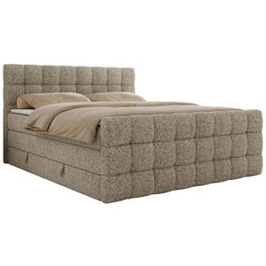 MKS POSTEL BOXSPRING ALTIVO KING DUO 180/200 - Taupe Strukturovaná látka - Topper Visco - H4 obraz
