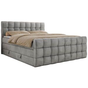 MKS POSTEL BOXSPRING ALTIVO KING DUO 200/200 - Světle šedá Samet - Topper T25 - H4 obraz