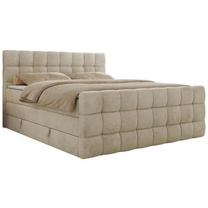 MKS POSTEL BOXSPRING ALTIVO KING DUO 120/200 - Béžová Samet - Topper T25 - H4 obraz