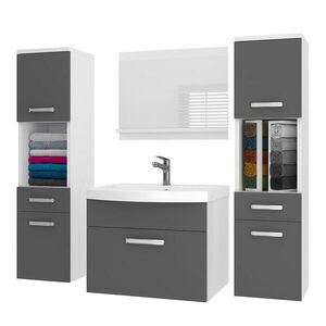 B BELINI GROUP KOUPELNOVÝ NÁBYTEK Koupelnová SADA PRI M6, Šedá matná, 120 cm obraz