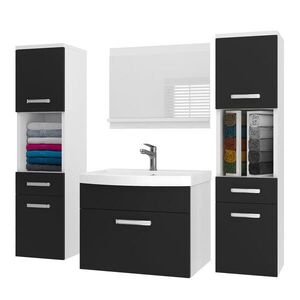 B BELINI GROUP KOUPELNOVÝ NÁBYTEK Koupelnová SADA PRI M6, Černá matná, 120 cm obraz