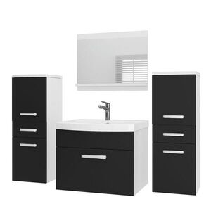 B BELINI GROUP KOUPELNOVÝ NÁBYTEK Koupelnová SADA PRI M4, Černá matná, 120 cm obraz