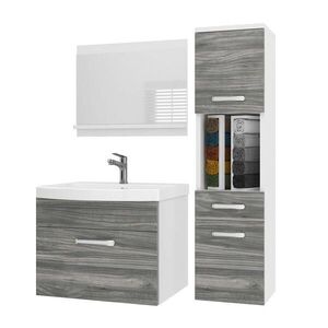 B BELINI GROUP KOUPELNOVÝ NÁBYTEK Koupelnová SADA PRI M3, Glamour dřevo matné, 90 cm obraz