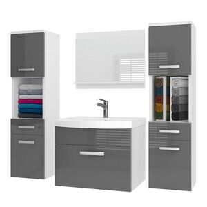 B BELINI GROUP KOUPELNOVÝ NÁBYTEK Koupelnová SADA PRI P6, Šedá lesklá, 120 cm obraz