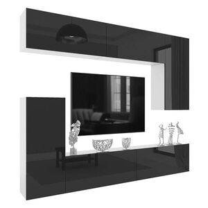B BELINI GROUP OBÝVACÍ STĚNA Milano 8, Černá lesklá, 250 cm, Bezúchytková obraz