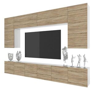B BELINI GROUP OBÝVACÍ STĚNA Milano 2, Dub Sonoma matný, 300 cm, Bezúchytková obraz