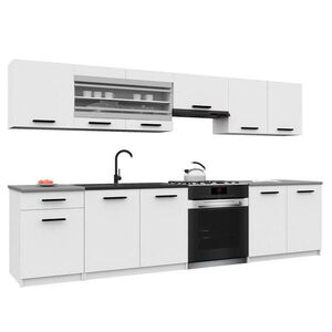 B BELINI GROUP KUCHYŇSKÁ LINKA Italia 4 260 cm, s pracovními deskami, Bílá matná obraz