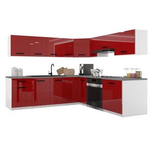 B BELINI GROUP KUCHYŇSKÁ LINKA Italia 7 420 cm , s pracovními deskami, Červená obraz