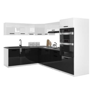 B BELINI GROUP KUCHYŇSKÁ LINKA Italia 8 420 cm , s pracovními deskami, Bílo-černá obraz