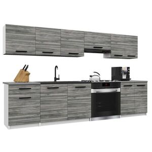 B BELINI GROUP KUCHYŇSKÁ LINKA Italia 2 240 cm, s pracovními deskami, Šedá Glamour obraz