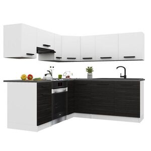 B BELINI GROUP KUCHYŇSKÁ LINKA Italia 6 360 cm, s pracovními deskami, Bílo-ebenová obraz