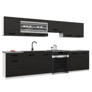 B BELINI GROUP KUCHYŇSKÁ LINKA Italia 4 260 cm, s pracovními deskami, Eben obraz