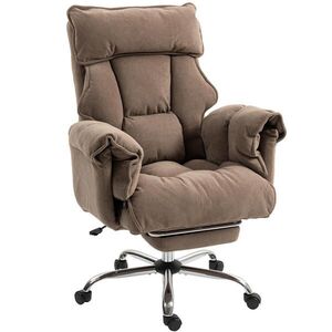 HOMCOM KANCELÁŘSKÁ ŽIDLE Ergonomická kancelářská židle s dvojitou výplní a opěrkou nohou obraz