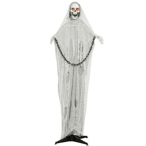 Outsunny HALLOWEENSKÁ dekorace Smrtka 183 cm s LED světly, zvukovou funkcí obraz